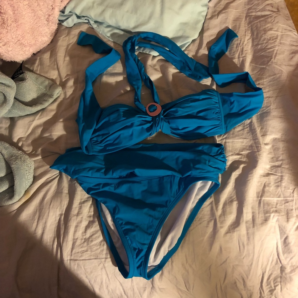 Dark blue bathing suit